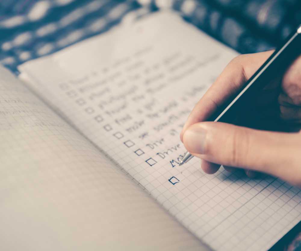 a task checklist